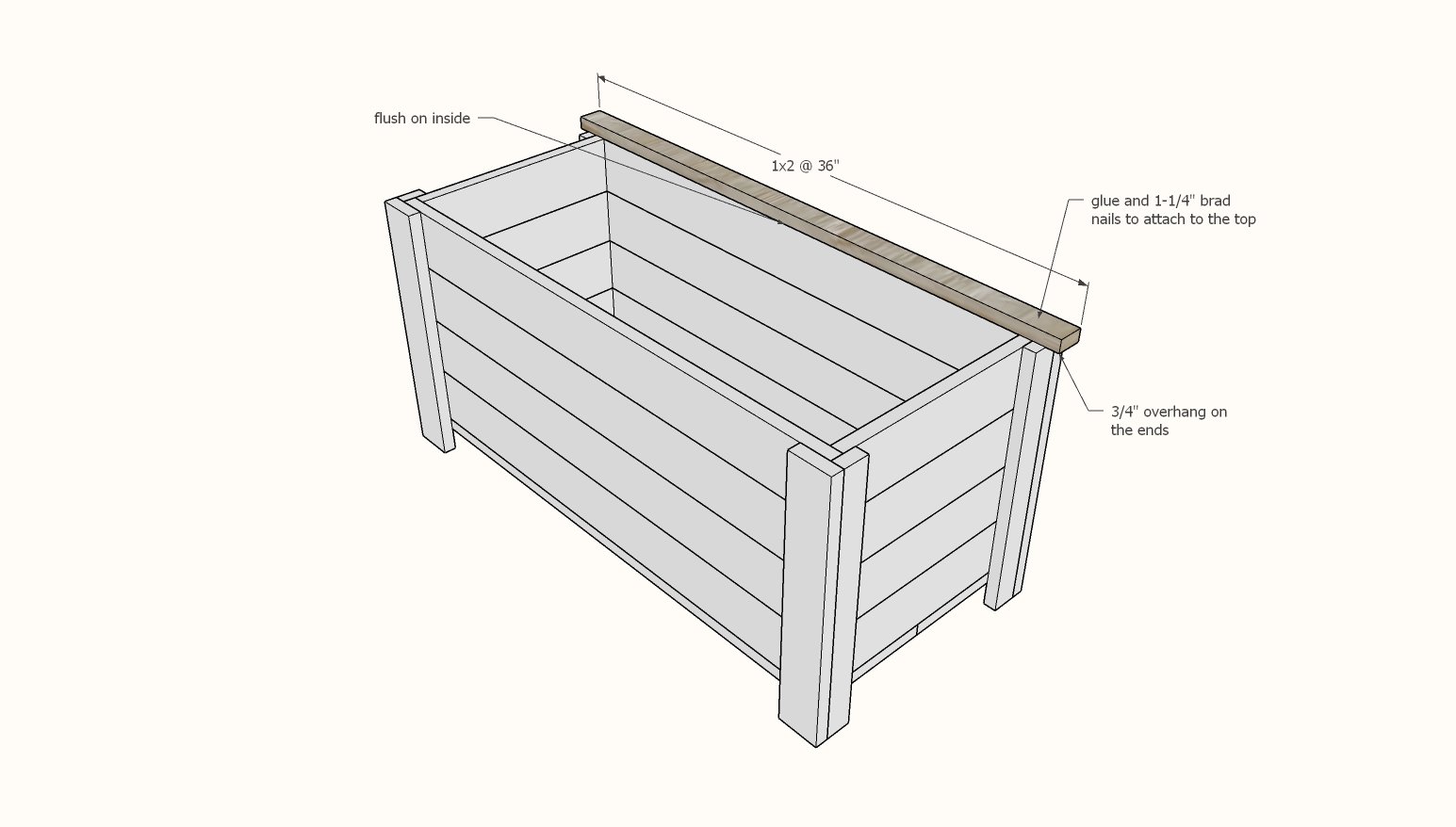 Farmhouse Toy Box | Ana White